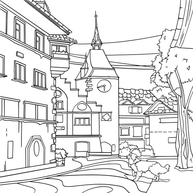 A View of a Town Street
