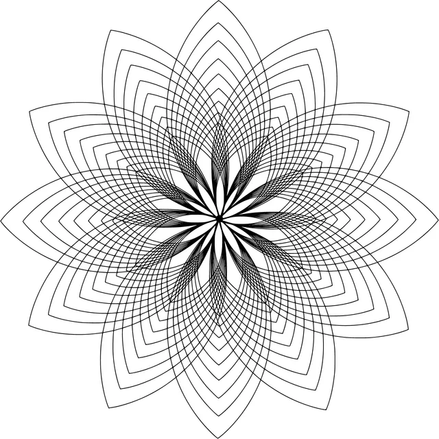 Colorful Geometric Flower Pattern