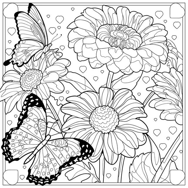 Butterflies and Bees in the Flower - bed