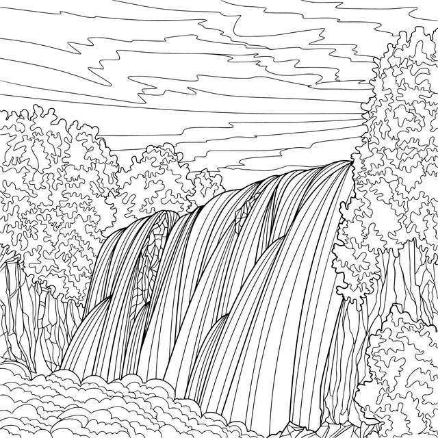 Magnificent Waterfall Landscape