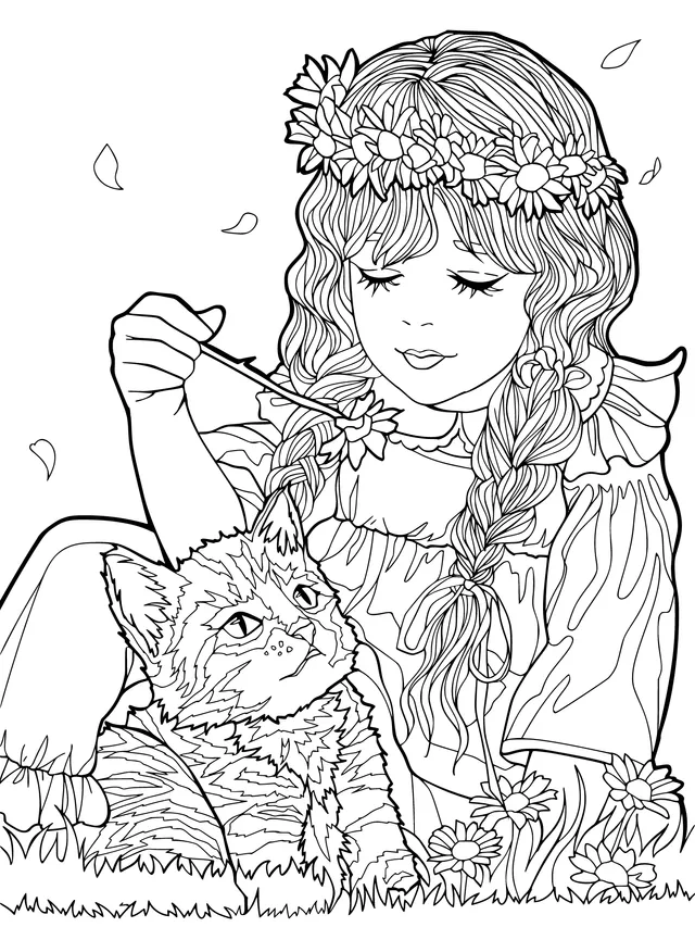 Girl with a Kitten