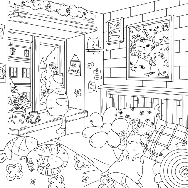 Cat - themed Bedroom