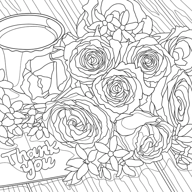 Thank - you Bouquet and Coffee