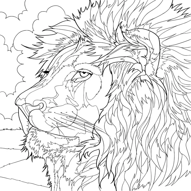 Portrait of a Lion