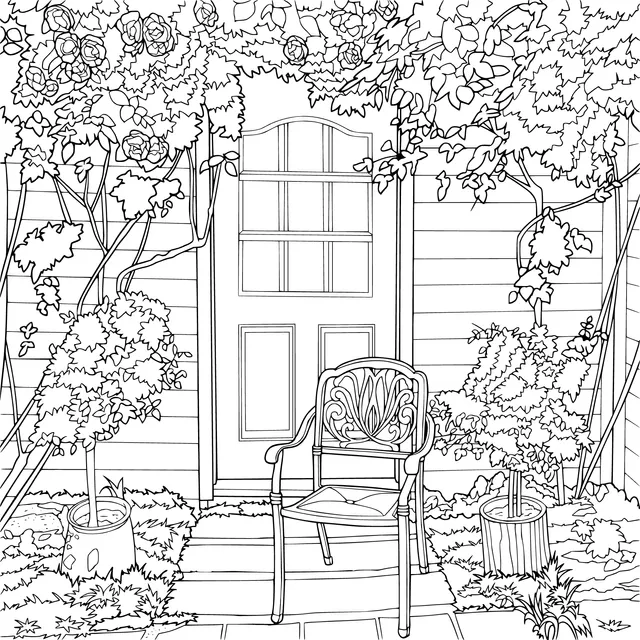 A Resting Nook in Front of the Door