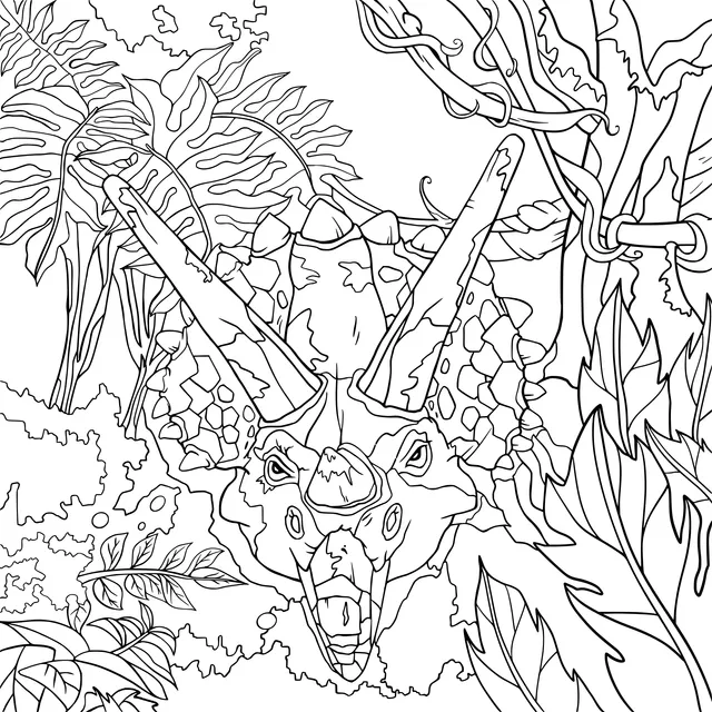 Triceratops in the Jungle