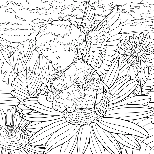 Little Angel on the Flower