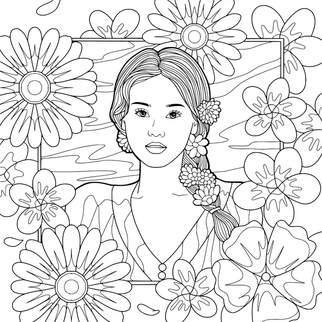 Woman among Flowers