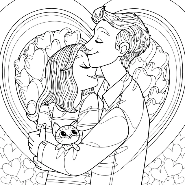 Lovers Kiss Sweetly