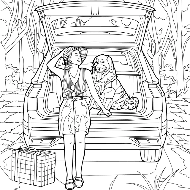 Outdoor trip with pet