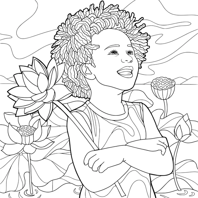 Child Holding a Lotus