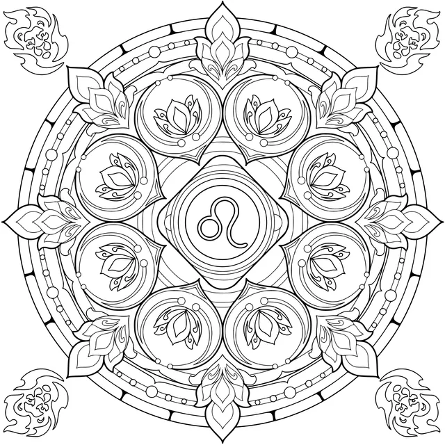 Leo Mandala Pattern