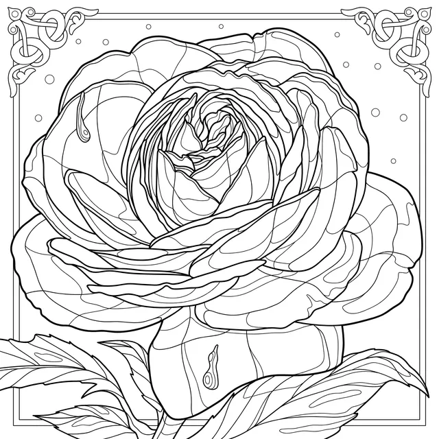 Orange Rose Illustration