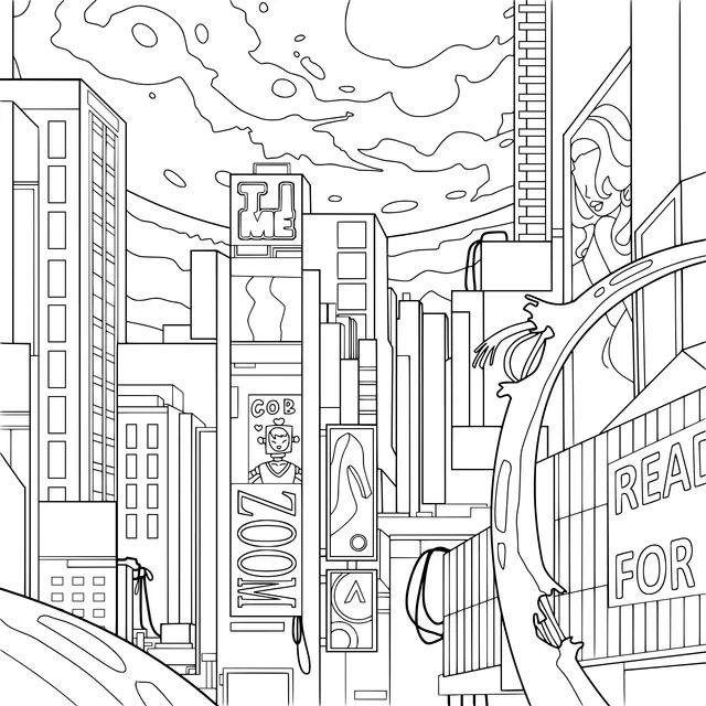 Futuristic City Scene