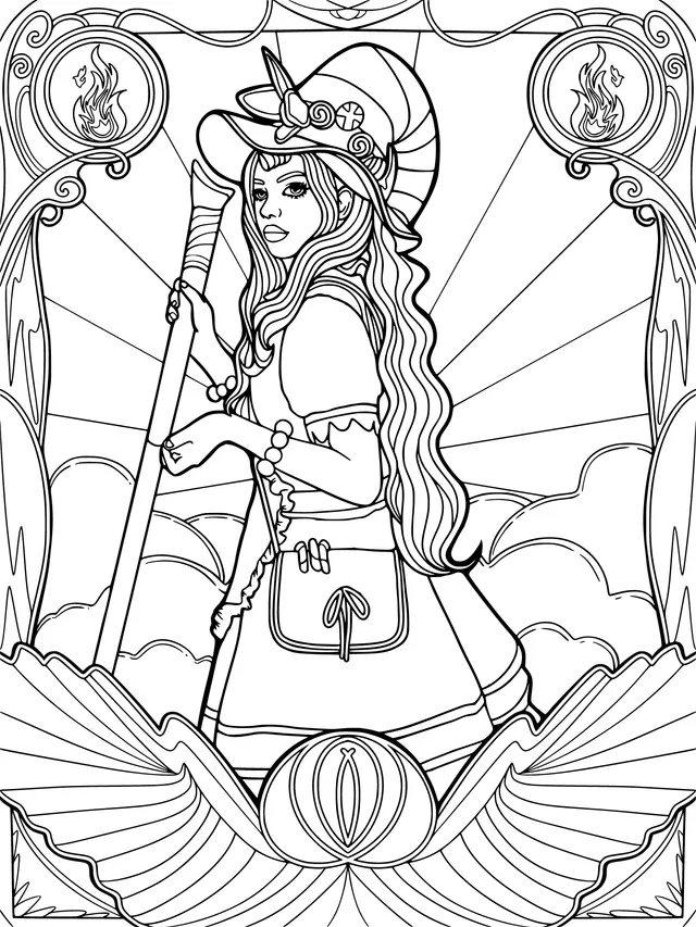 Illustration of a magical girl