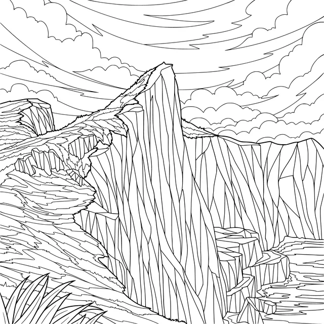 Mountain - Sea Cliff Scene