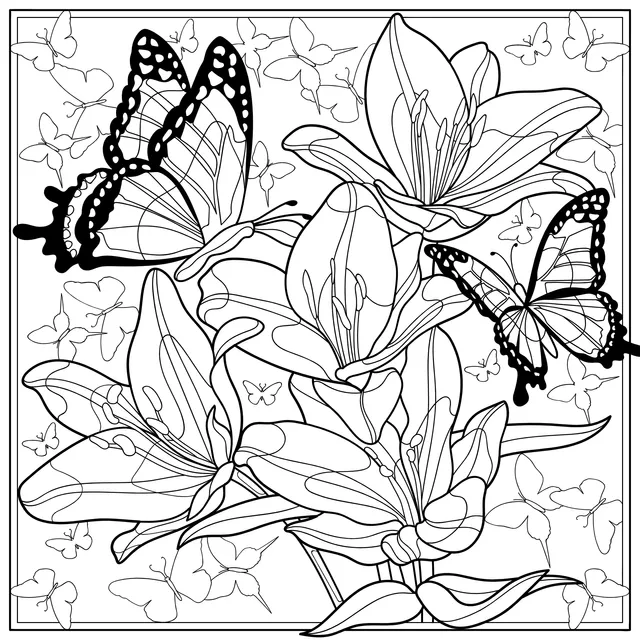 Lilies and Butterflies