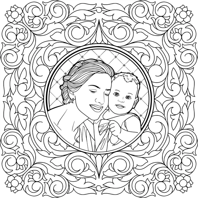 Warm Moment of Mother and Child
