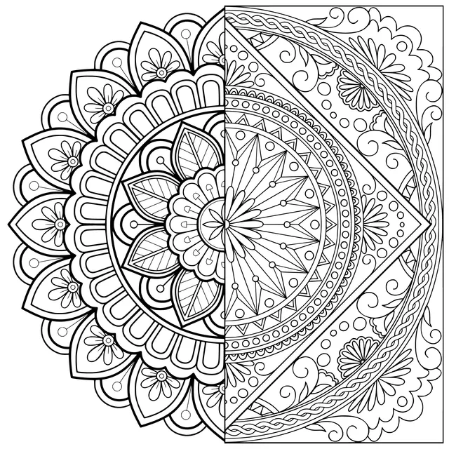 Two - toned Mandala Pattern