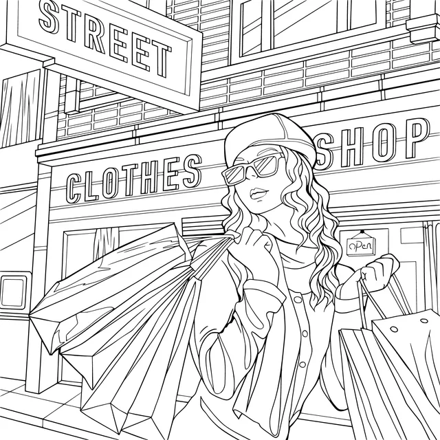 Woman Shopping on the Street