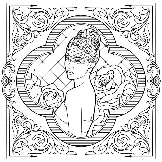 Elegant Lady in Retro Style