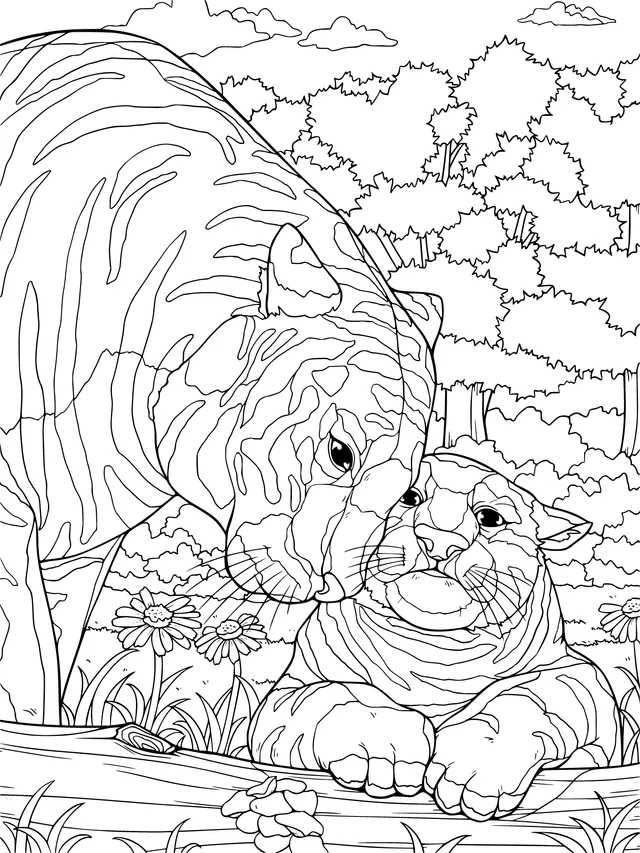 Mother Tiger and Little Tiger