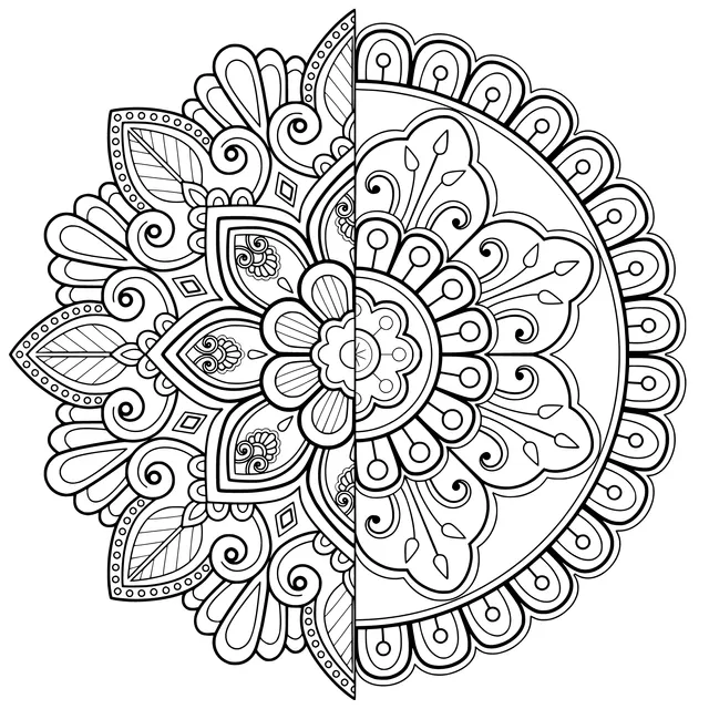 Two - colored Mandala Pattern