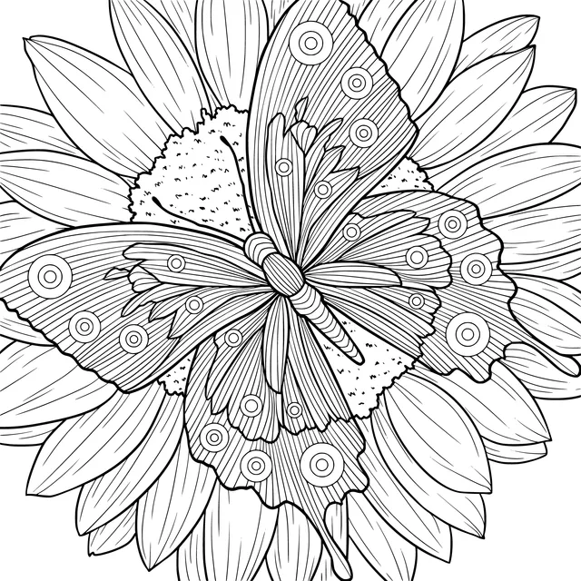 Blue Butterfly on Sunflower