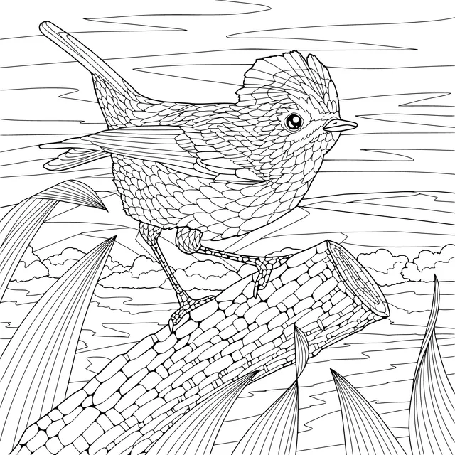A small bird perched on a branch