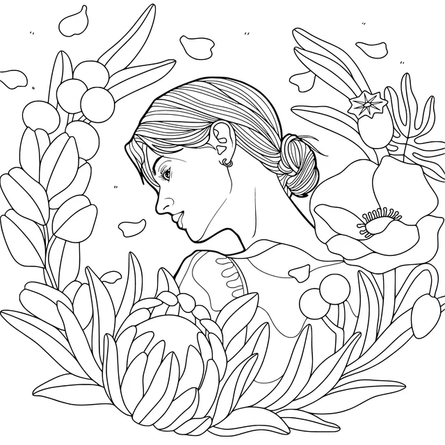 Woman in the Flower Cluster