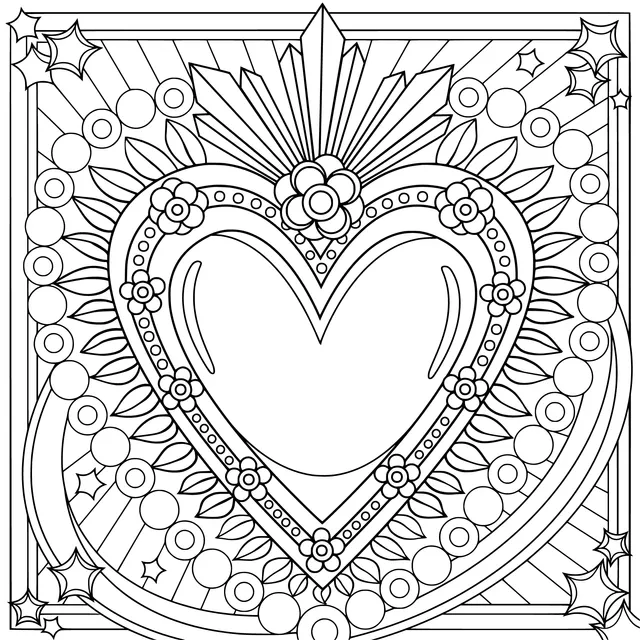 Colorful Decorative Heart Pattern