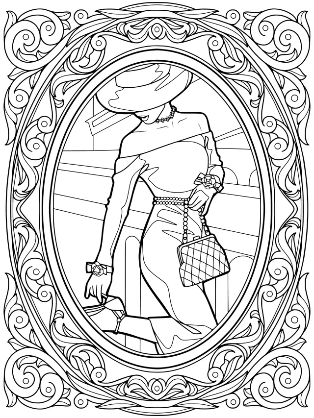 Vintage - style Fashionable Lady