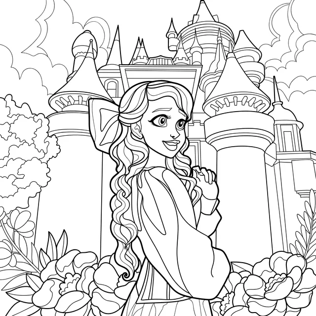 Princess in Front of the Castle
