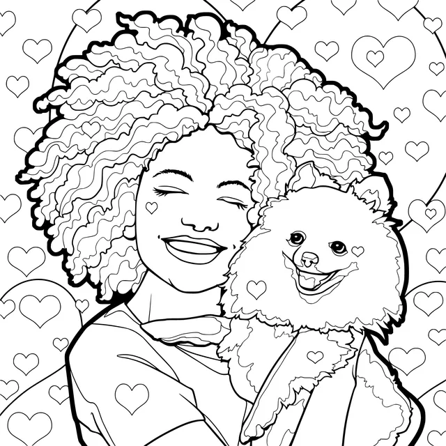 Warm Moment Between a Woman and Her Puppy