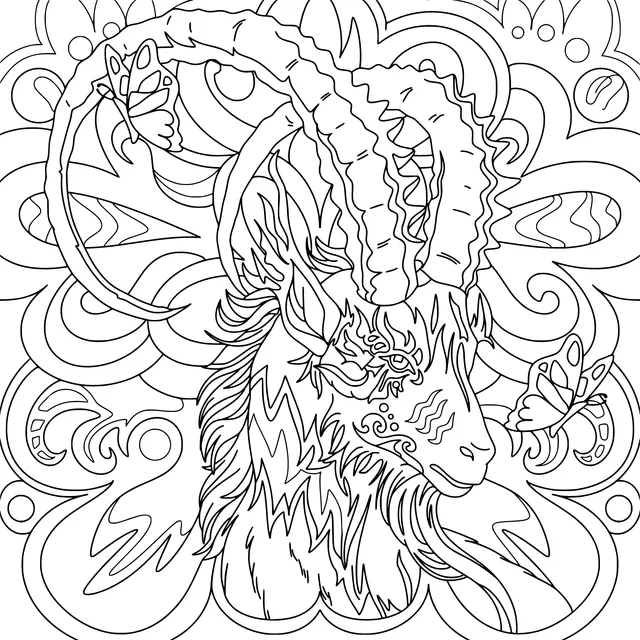 Fantasy - style goat head