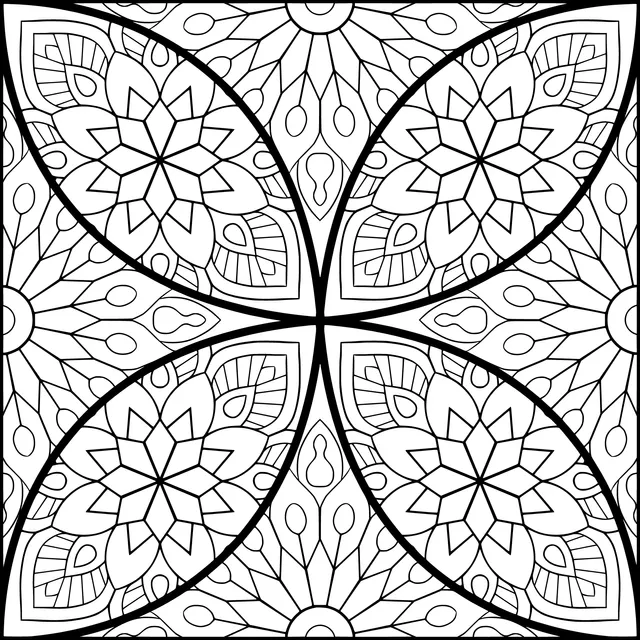 Geometric Floral Pattern