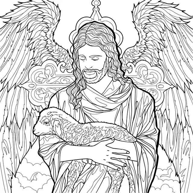 Angel Holding a Lamb