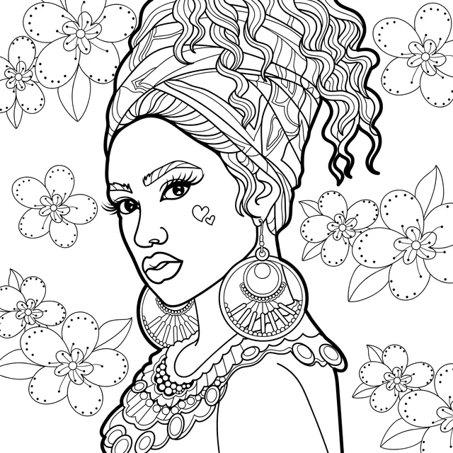 Fashionable Woman with a Headscarf