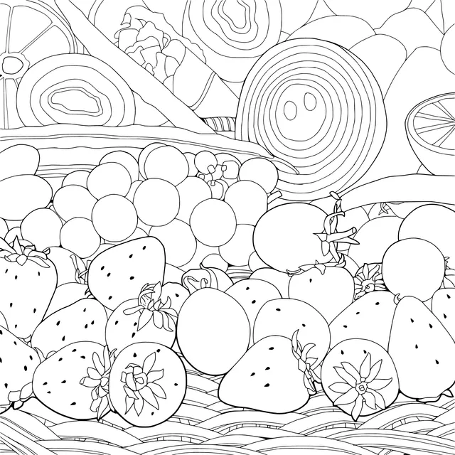 A Basket of Colorful Fruits and Vegetables