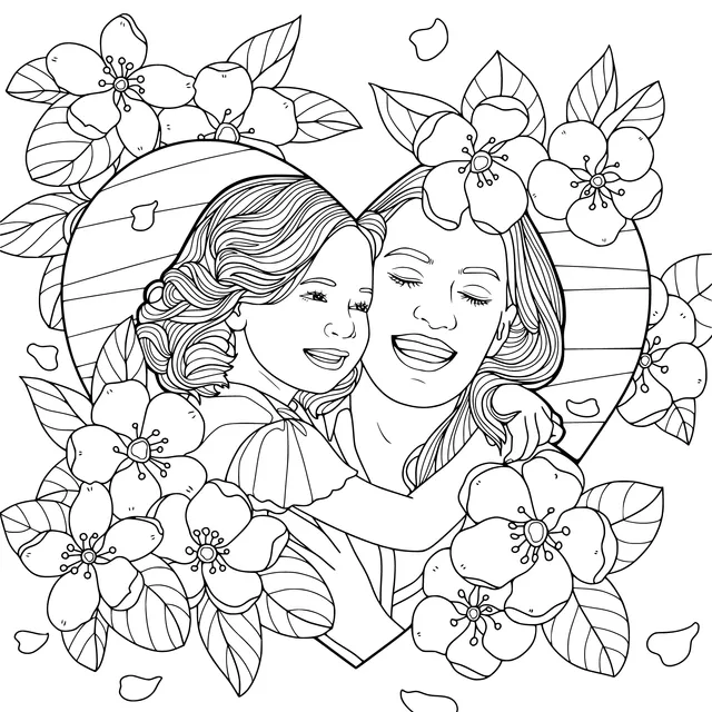 Mother - daughter hugging warmly