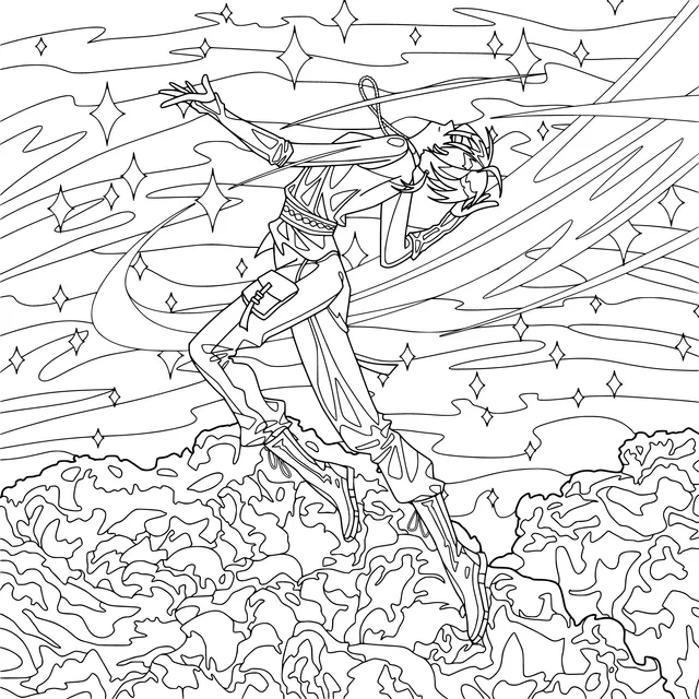 Trendy Girl Dancing in the Air