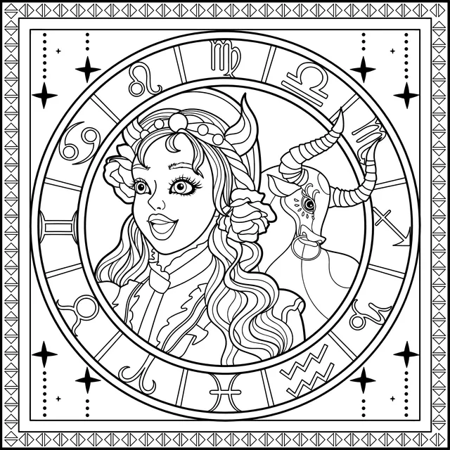 Taurus Zodiac Illustration