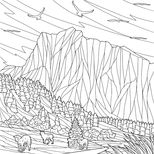 Mountain Pasture Scene