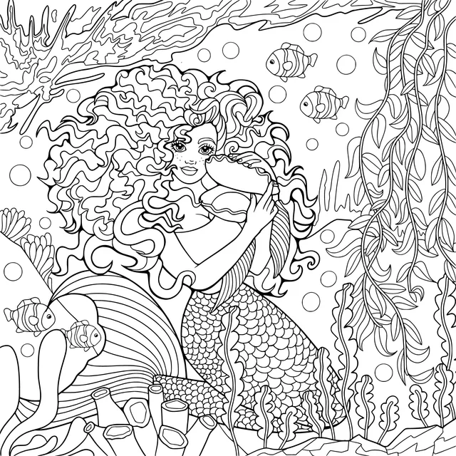 Mermaid Holding a Shell
