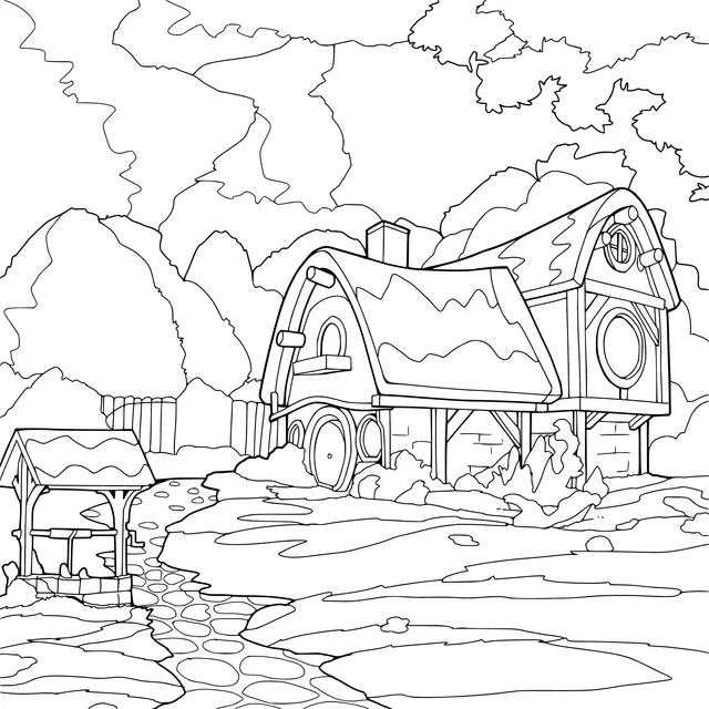 Fairytale - style forest cottage