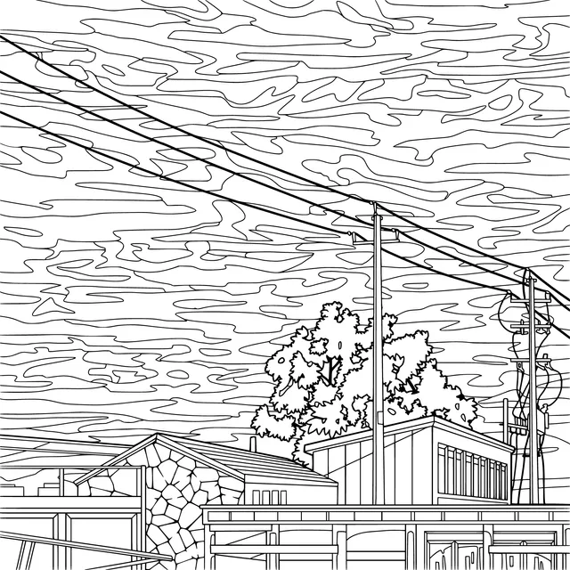 Buildings and Clouds at Dusk