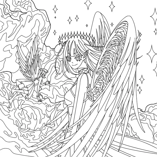 A Fairy with Wings and a Pixie