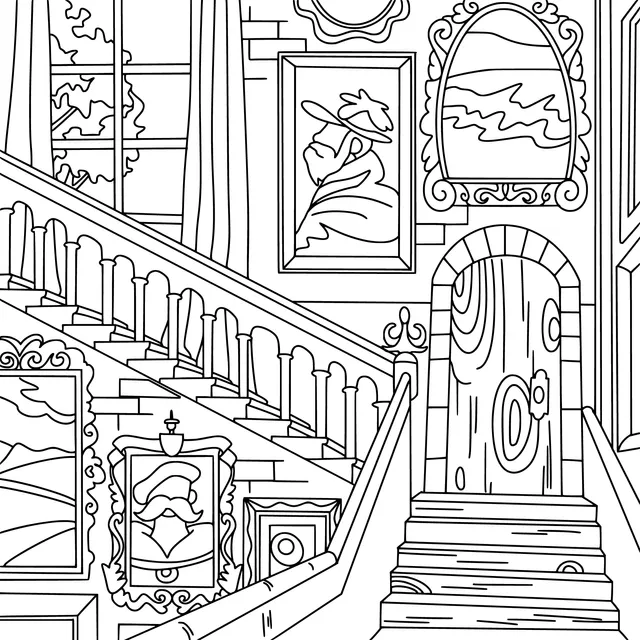 Vintage - style indoor staircase