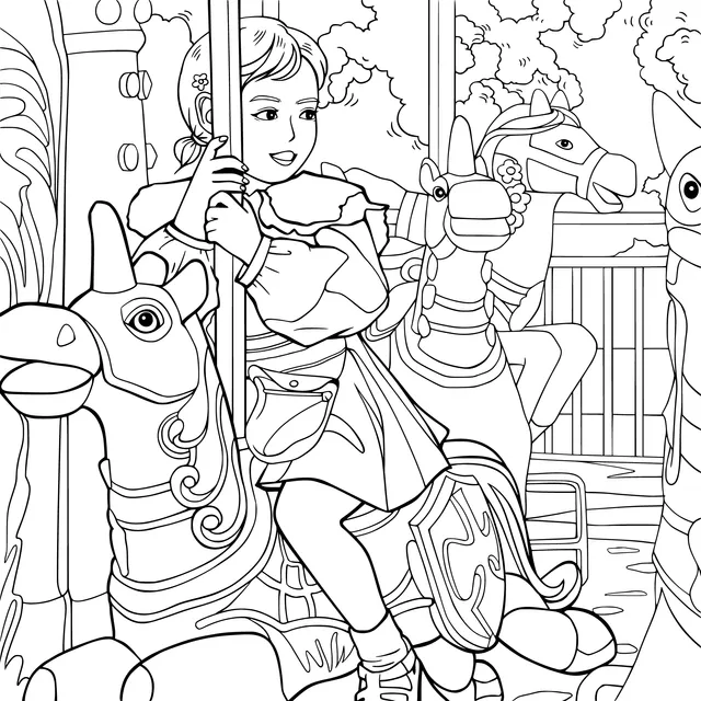 Girl on a Carousel