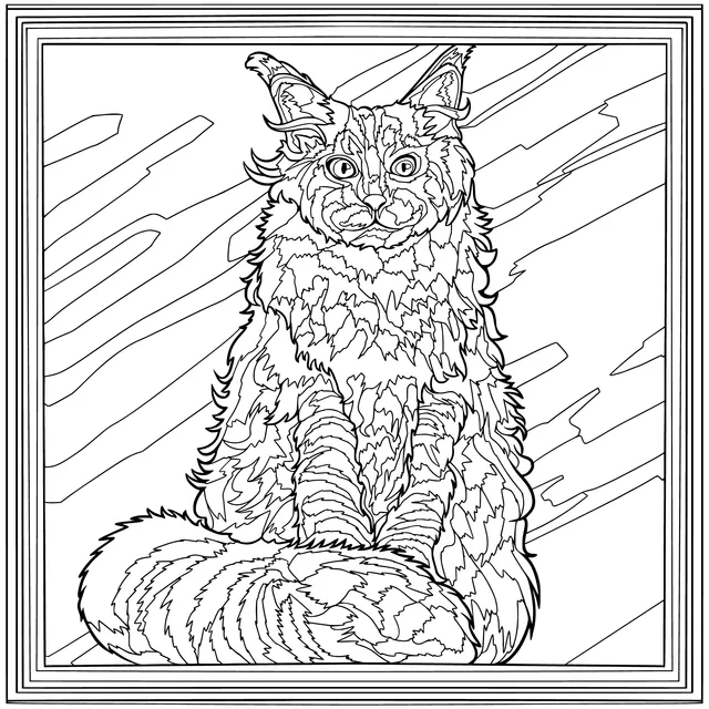 A long - haired cat